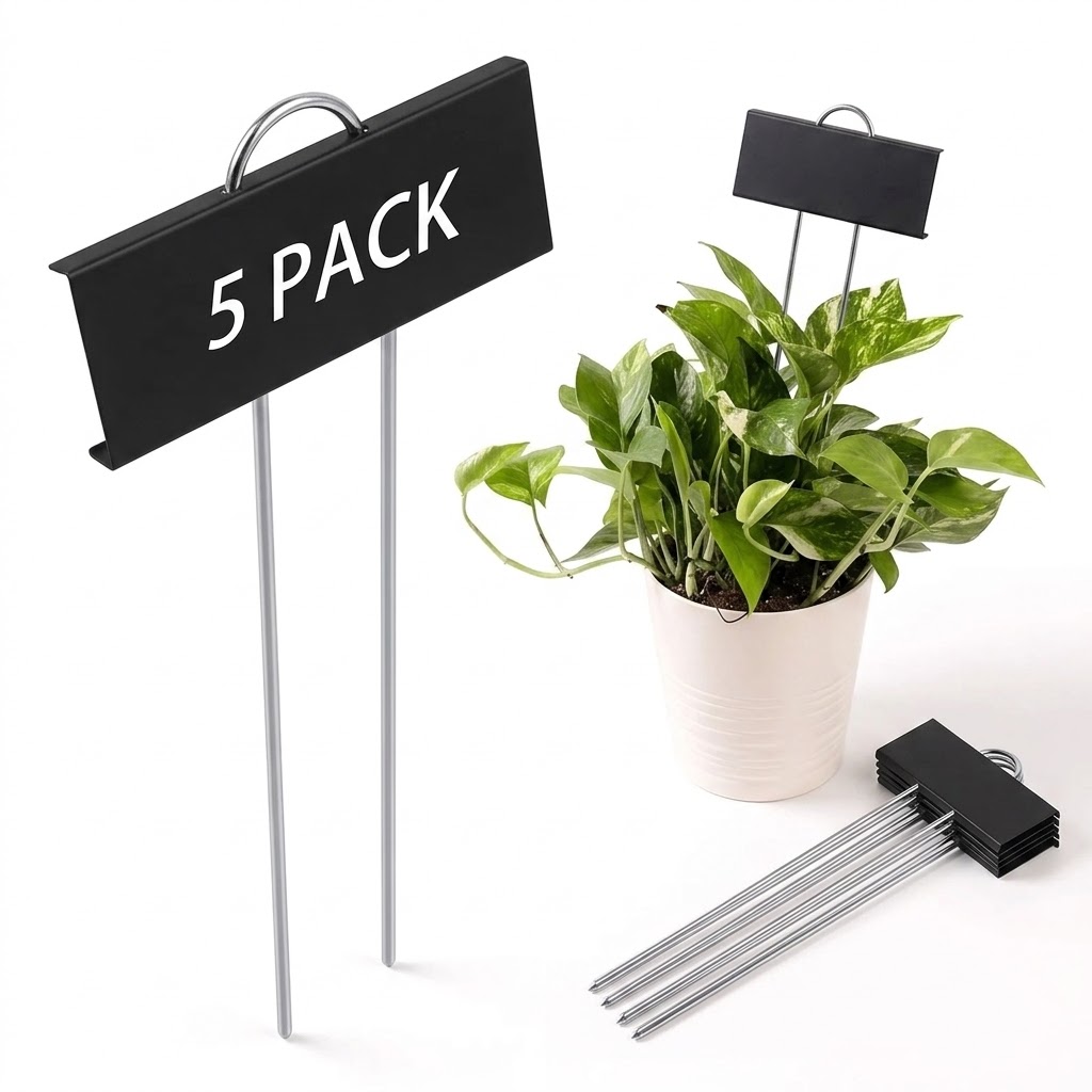 Garden Label Marker - 5 Etiquetas Metálicas Impermeables Tipo T