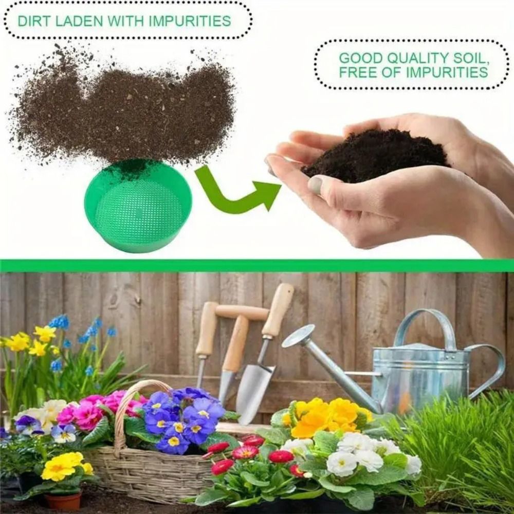 Garden Sieve Soil - Tamiz de plástico para tierra, construcción