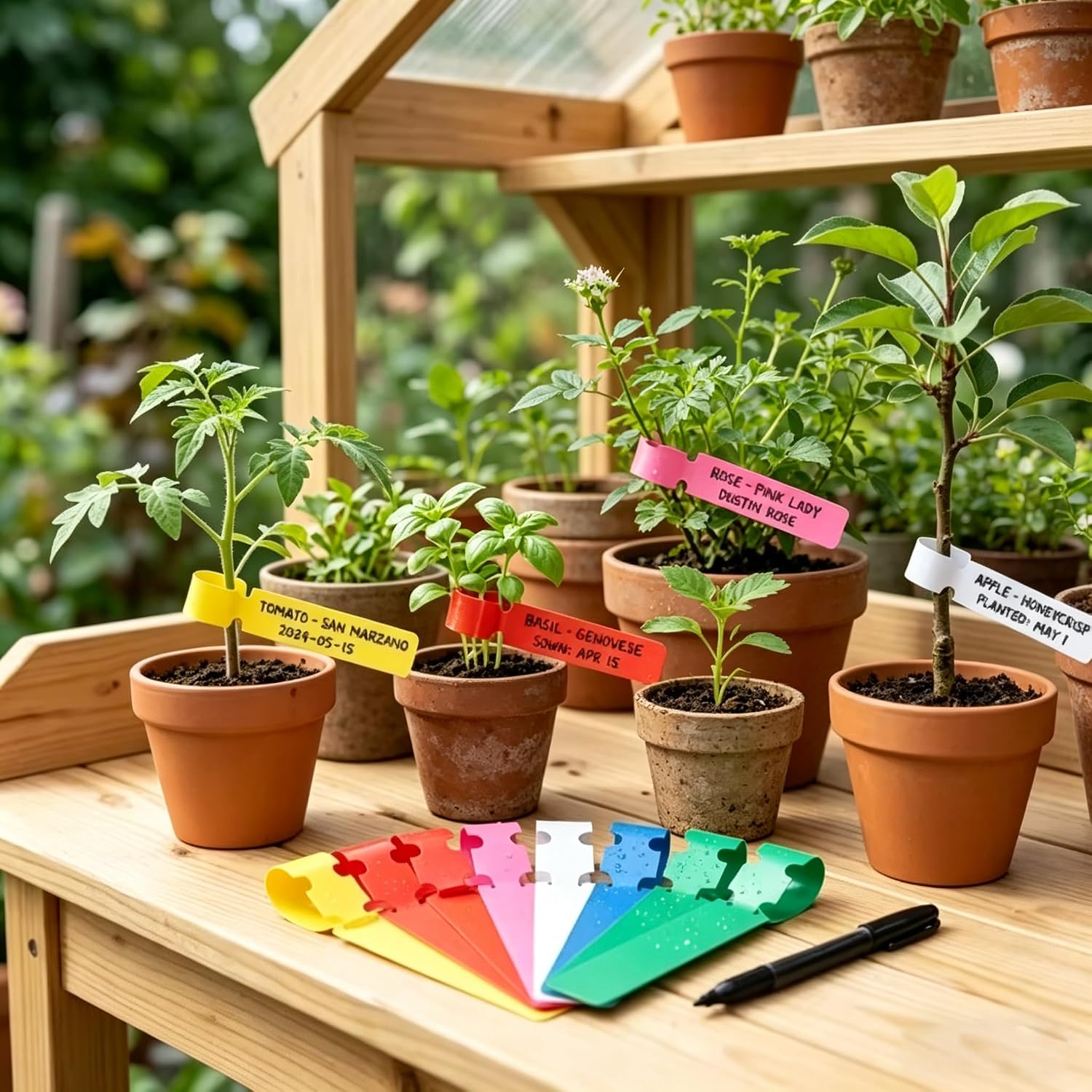 Garden Label Marker - 100 unidades de marcadores impermeables para
