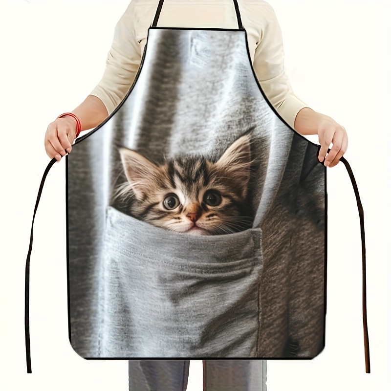 Delantal con diseño de gatito  - Gardening Tools For Women reseña y precio