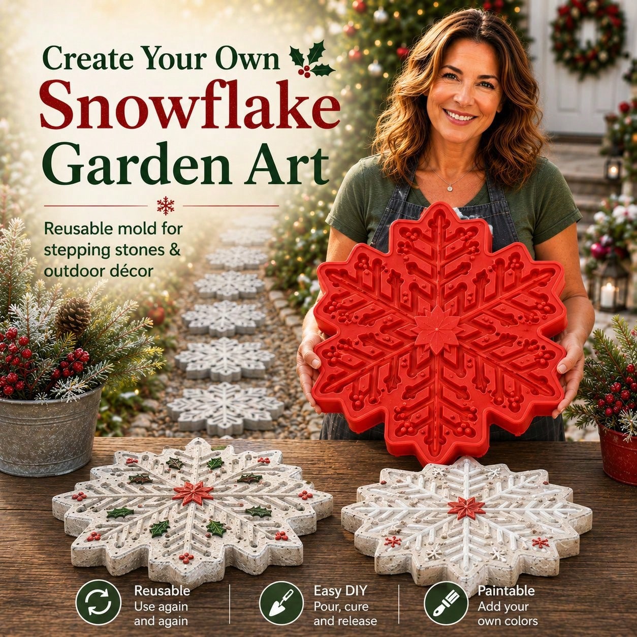 Molde para adoquines con diseñ - Gardening Tools Gift Ideas reseña y precio