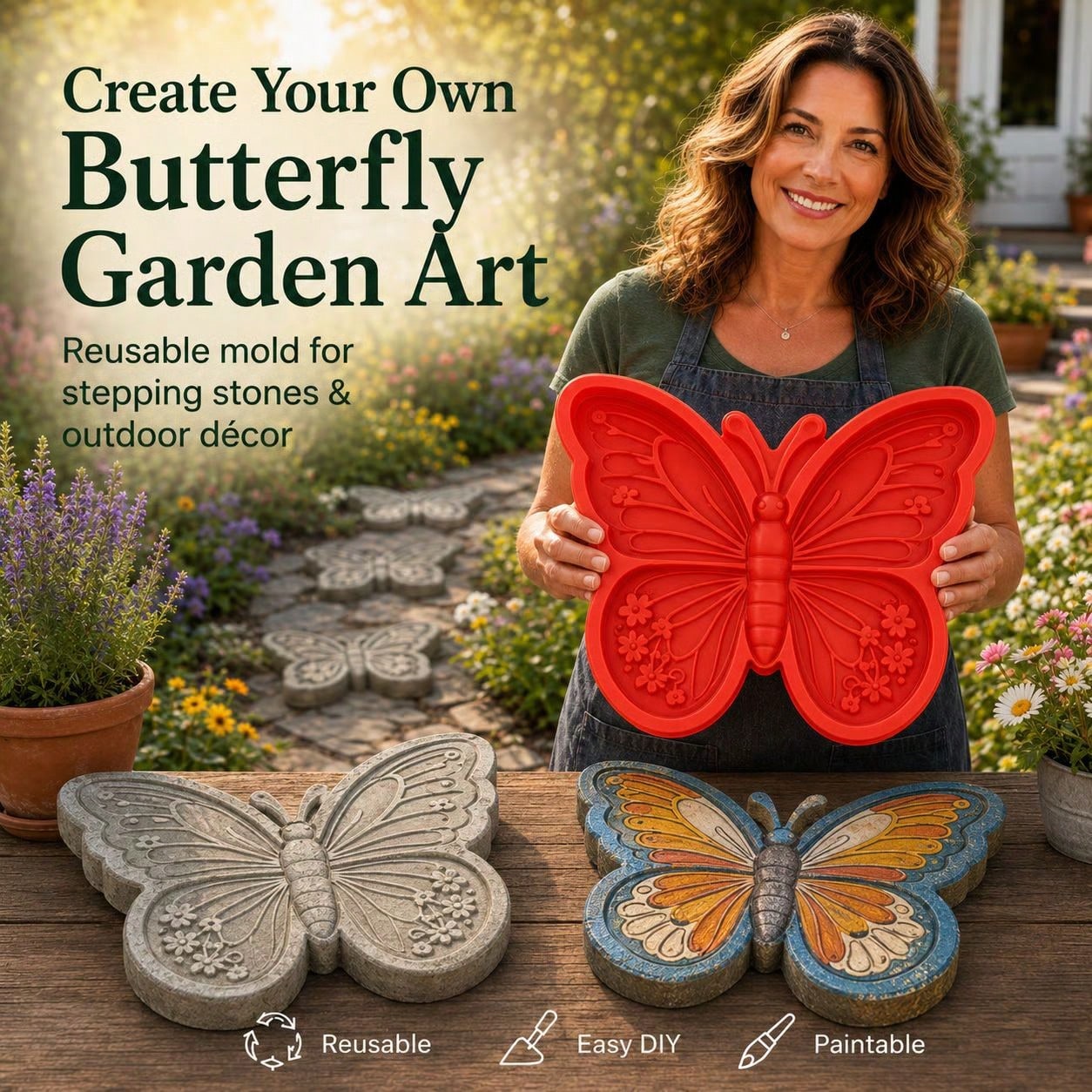Molde para adoquines con diseñ - Gardening Tools Gift Ideas reseña y precio